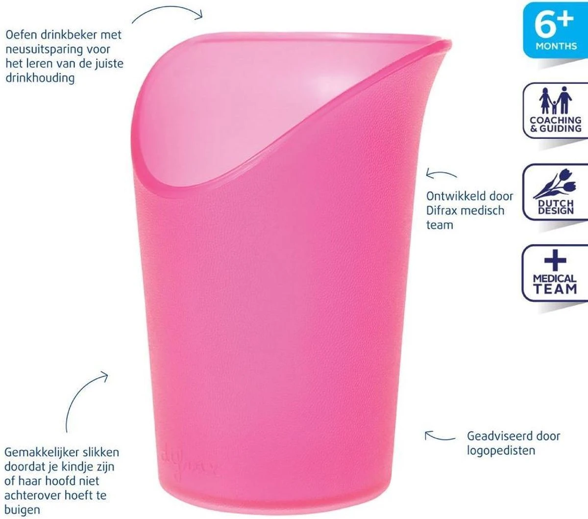 Difrax Oefen Drinkbeker - Wit 12 Difrax Oefen Drinkbeker - Wit - Afbeelding 10