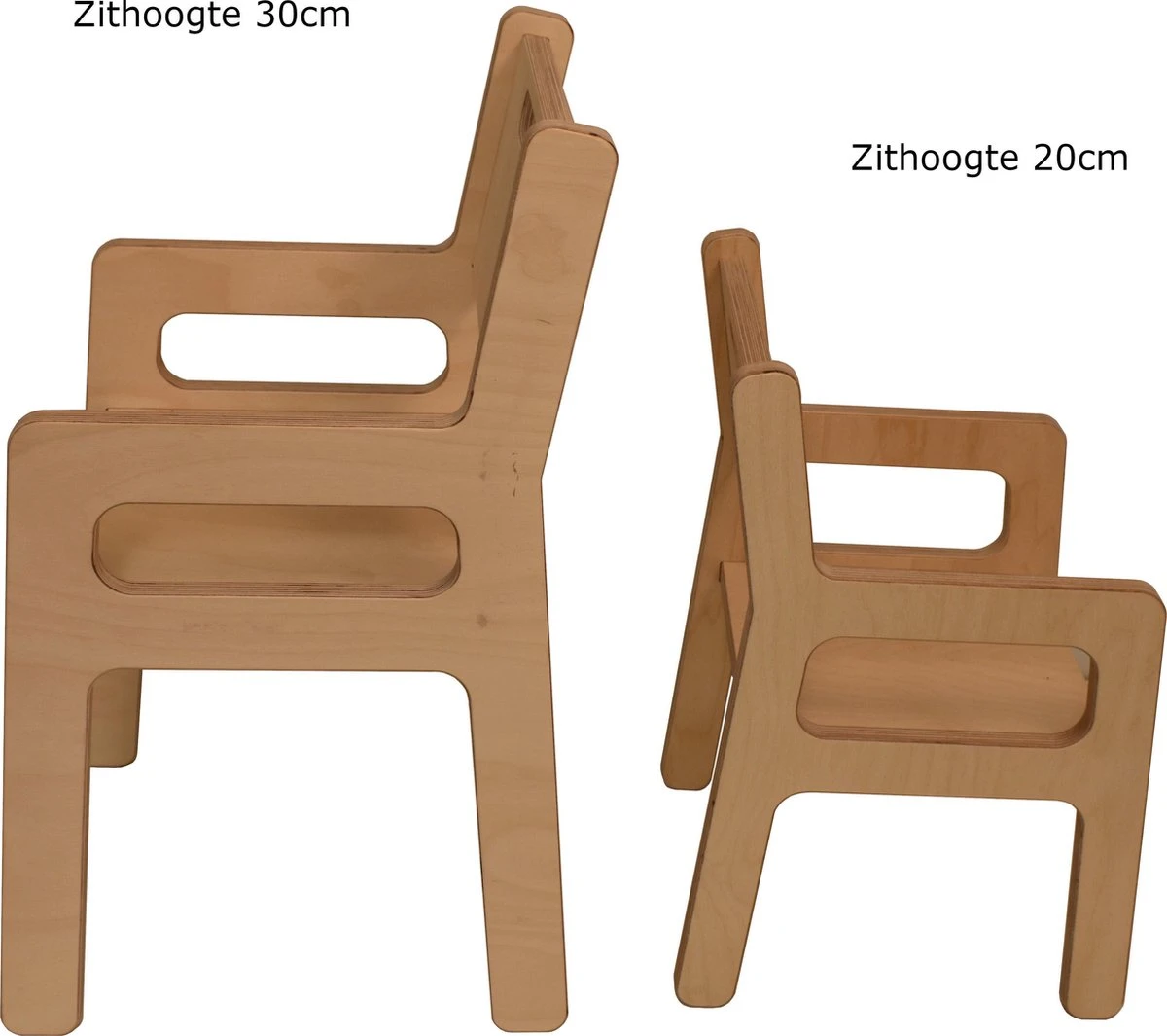 Kinderstoel Met Leuning - Kinderstoeltje 1-3 Jaar - Peuterstoel - Zithoogte 20cm - Van Aaken Design - Gemaakt In Nederland - Hout - 15mm Berken Multiplex 4 Kinderstoel Met Leuning - Kinderstoeltje 1-3 Jaar - Peuterstoel - Zithoogte 20cm - Van Aaken Design - Gemaakt In Nederland - Hout - 15mm Berken Multiplex - Afbeelding 2