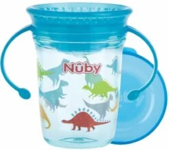 Nûby - Drinkbeker - 360° Wonder Cup Met Handvatten In Tritan™ - Aqua - 240ml - 6m+