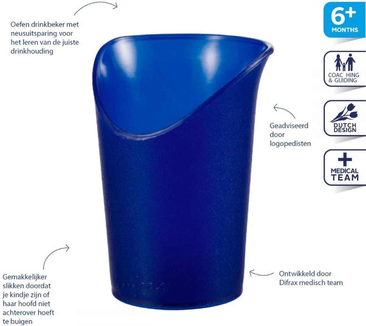 Difrax Oefen Drinkbeker - Wit 15 Difrax Oefen Drinkbeker - Wit - Afbeelding 13