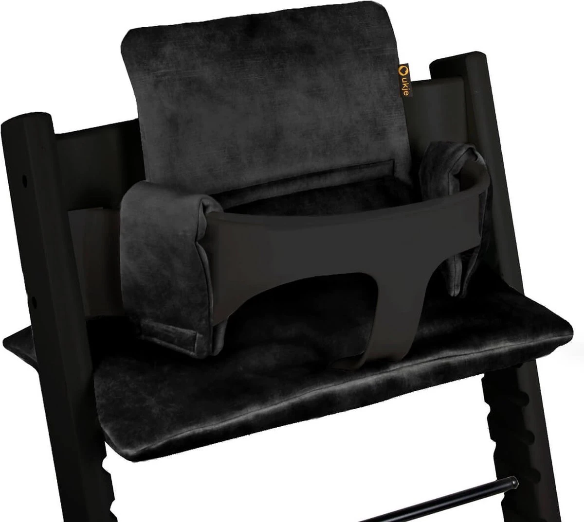 Ukje Stoelverkleiner - Geschikt Voor Stokke Tripp Trapp - Kinderstoel - Kussenset - Zwart Velvet - Extra Dik 8 Ukje Stoelverkleiner - Geschikt Voor Stokke Tripp Trapp - Kinderstoel - Kussenset - Zwart Velvet - Extra Dik - Afbeelding 6