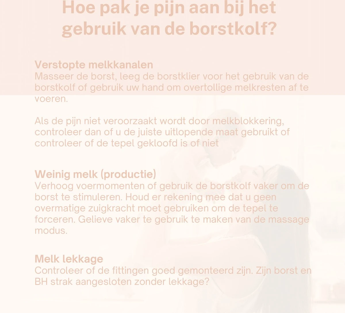 Elektrische Draadloze Borstkolf - Handsfree & Draagbaar – BPA-Vrij - Incl. 30 Moedermelkbewaarzakjes & Borstvoeding E-Book 14 Elektrische Draadloze Borstkolf - Handsfree & Draagbaar – BPA-Vrij - Incl. 30 Moedermelkbewaarzakjes & Borstvoeding E-Book - Afbeelding 12