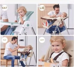 Tissy® 2 In 1 Eetstoel / Kinderstoel – Bruin/Beige – Inklapbare Eetstoel Met Speeltafel -Stokke Verkoop 1200x1091 2