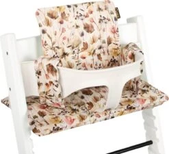Ukje Stoelverkleiner - Geschikt Voor Stokke Tripp Trapp - Geplastificeerd - Kinderstoel - Kussenset - Wilde Bloemen - Extra Dik