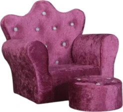 ProLife Kinderzetel - Velvet Paars - Peuterstoeltje - Kindersofa - Kinderzeteltjes Peuters