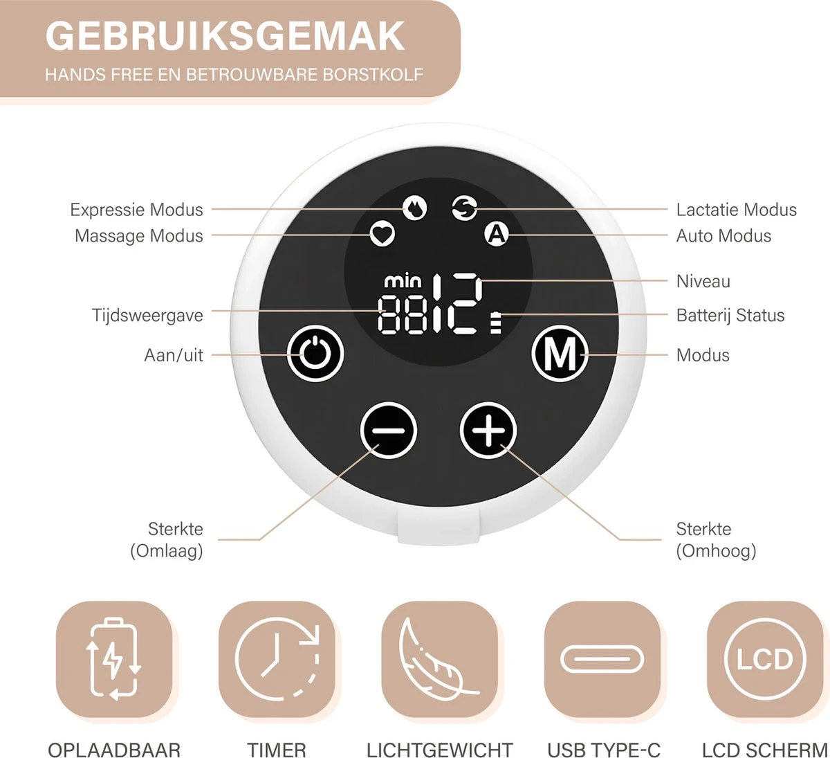 Sobia® Go Comfort - Handsfree Borstkolf - Incl. 40 Moedermelk Bewaarzakjes - BPA Vrij - 2 Stuks - Oplaadbaar - Luxe Comfort Kolfset - Incl. Borstvoeding E-Book 8 Sobia® Go Comfort - Handsfree Borstkolf - Incl. 40 Moedermelk Bewaarzakjes - BPA Vrij - 2 Stuks - Oplaadbaar - Luxe Comfort Kolfset - Incl. Borstvoeding E-Book - Afbeelding 6