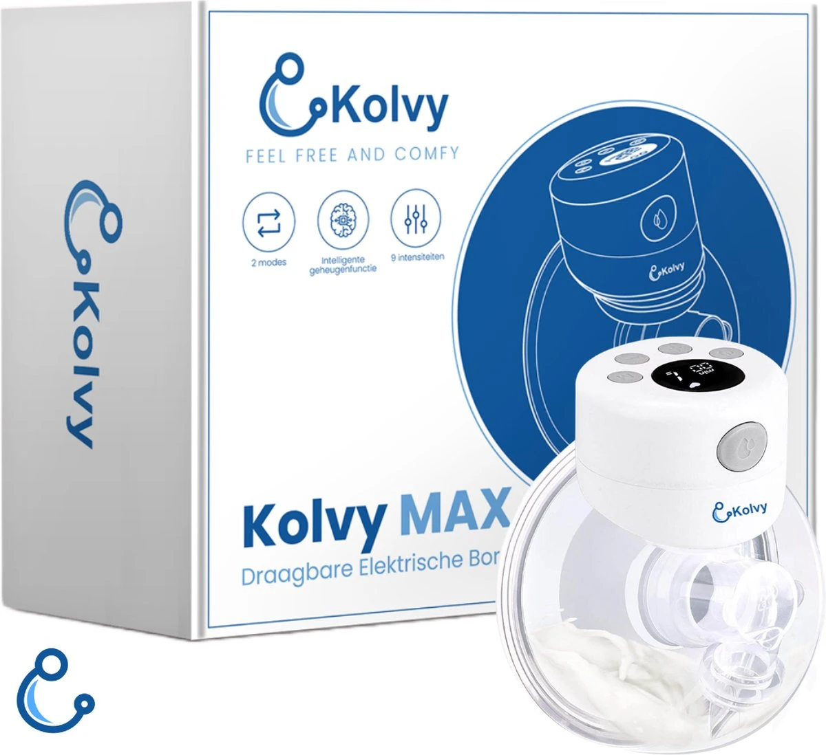 Kolvy® Max Draadloze Elektrische Borstkolf - Intelligente Kolfapparaten - Handsfree Breast Pump - USB Oplaadbaar - Professioneel - LCD Scherm - Incl. 3 Maten 9 Kolvy® Max Draadloze Elektrische Borstkolf - Intelligente Kolfapparaten - Handsfree Breast Pump - USB Oplaadbaar - Professioneel - LCD Scherm - Incl. 3 Maten - Afbeelding 8