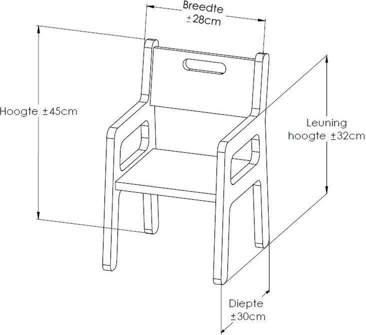 Kinderstoel Met Leuning - Kinderstoeltje 1-3 Jaar - Peuterstoel - Zithoogte 20cm - Van Aaken Design - Gemaakt In Nederland - Hout - 15mm Berken Multiplex 5 Kinderstoel Met Leuning - Kinderstoeltje 1-3 Jaar - Peuterstoel - Zithoogte 20cm - Van Aaken Design - Gemaakt In Nederland - Hout - 15mm Berken Multiplex - Afbeelding 3