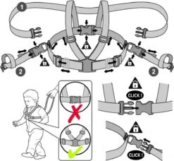 Clippasafe - Kindertuigje - Tuigje Kinderstoel - Met Looplijn - Zwart -Stokke Verkoop 1200x1107