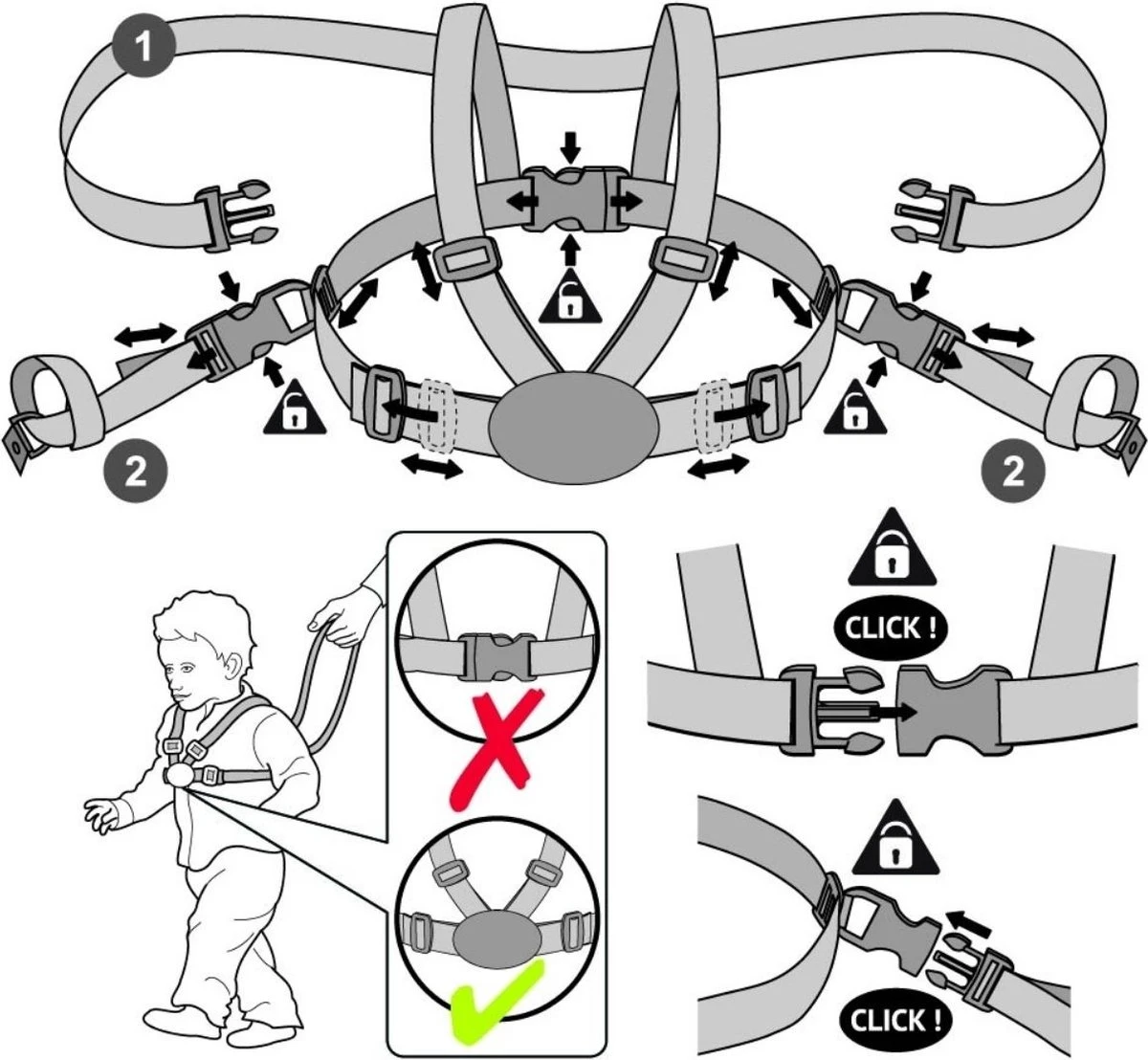 Tuigje Kinderstoel - Kindertuigje Met Looplijn - Looptuigje Kind Beer 5 Tuigje Kinderstoel - Kindertuigje Met Looplijn - Looptuigje Kind Beer - Afbeelding 3