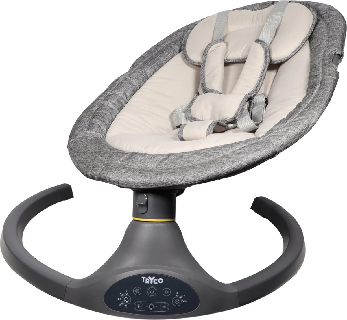 Tryco Hugg Swing Babyschommel - Grijs - Draaibare Babyswing - Met Muziek 6 Tryco Hugg Swing Babyschommel - Grijs - Draaibare Babyswing - Met Muziek - Afbeelding 4