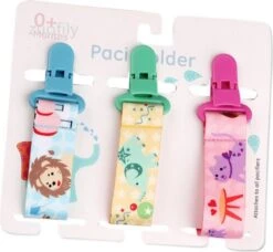 Speenkoord Speenclip Set 3 Stuks Voordeelverpakking Voordeel Jongens Meisjes Dieren Schattig Olifant Kittens Hondjes Puppy's Leeuwen