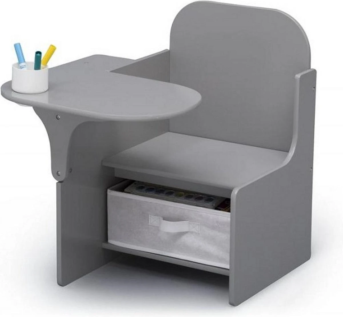 Delta Children - Bureaustoel Kind - Met Schrijfblad - Opbergruimte - Grijs 7 Delta Children - Bureaustoel Kind - Met Schrijfblad - Opbergruimte - Grijs - Afbeelding 5
