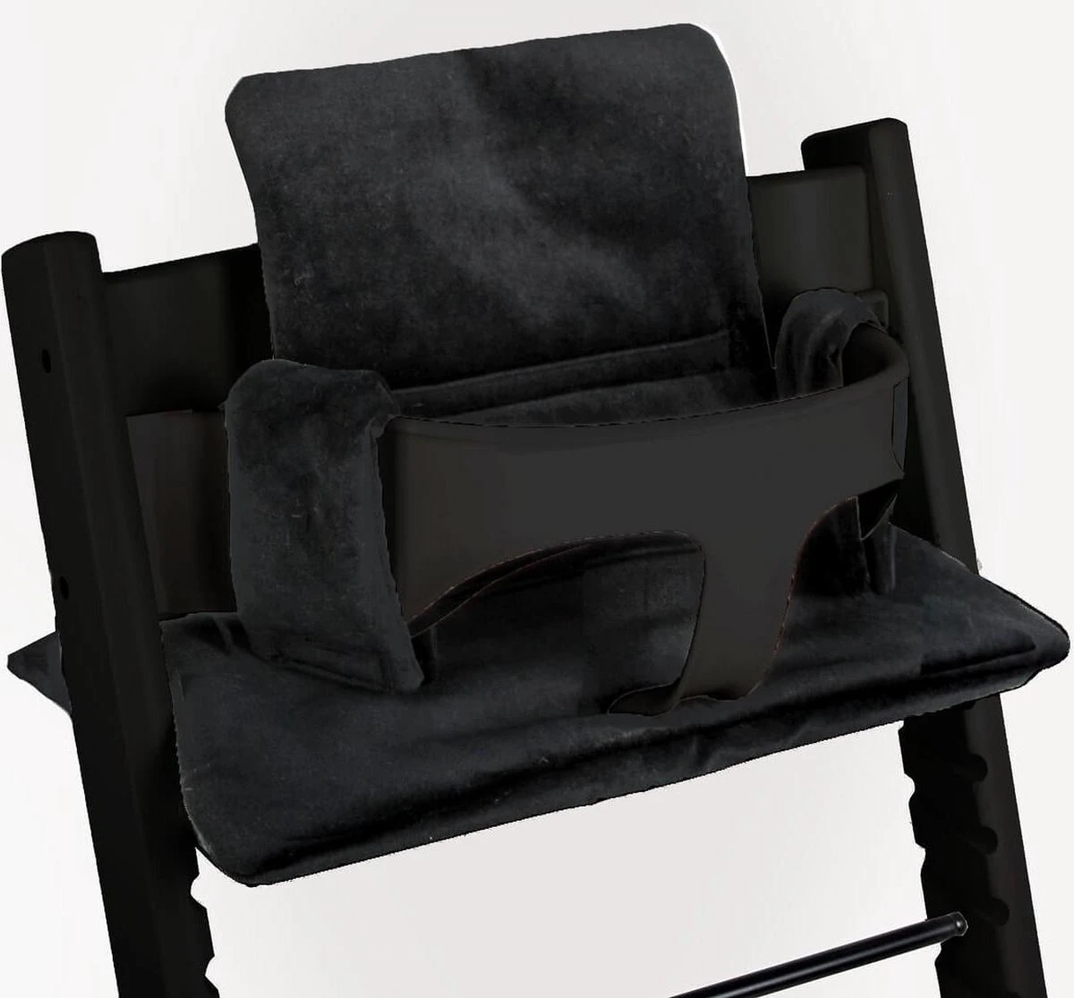 Ukje Stoelverkleiner - Geschikt Voor Stokke Tripp Trapp - Kinderstoel - Kussenset - Zwart Velvet - Extra Dik 7 Ukje Stoelverkleiner - Geschikt Voor Stokke Tripp Trapp - Kinderstoel - Kussenset - Zwart Velvet - Extra Dik - Afbeelding 5