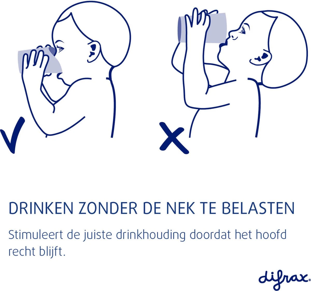 Difrax Oefen Drinkbeker - Wit 7 Difrax Oefen Drinkbeker - Wit - Afbeelding 5