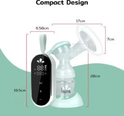 Leuna Comfort - Elektrische Borstkolf - Dubbele Borstkolf - Oplaadbare Accu - Gemakkelijk Schoonmaken - Stille Kolf - Kolfapparaat - Borstkolf - Borstkolven - Kolf - Licht Paars -Stokke Verkoop 1200x1123 4