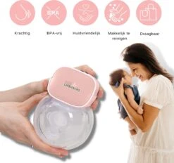 Good Lifehacks Elektrische Draadloze Borstkolf - Kolfapparaat - Draadloos & Handsfree - 2 Stuks - 180ml - Roze -Stokke Verkoop 1200x1126 2