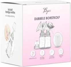 BYER Elektrische Dubbele Borstkolf Kolfapparaat - Luxe Comfort Kolfset - 2X Babyfles/Kolf - 100% BPA-Vrije Borstpomp - 150 Ml -Stokke Verkoop 1200x1128 12