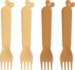 Done By Deer Raffi Vork Set Mustard 4 Stuks