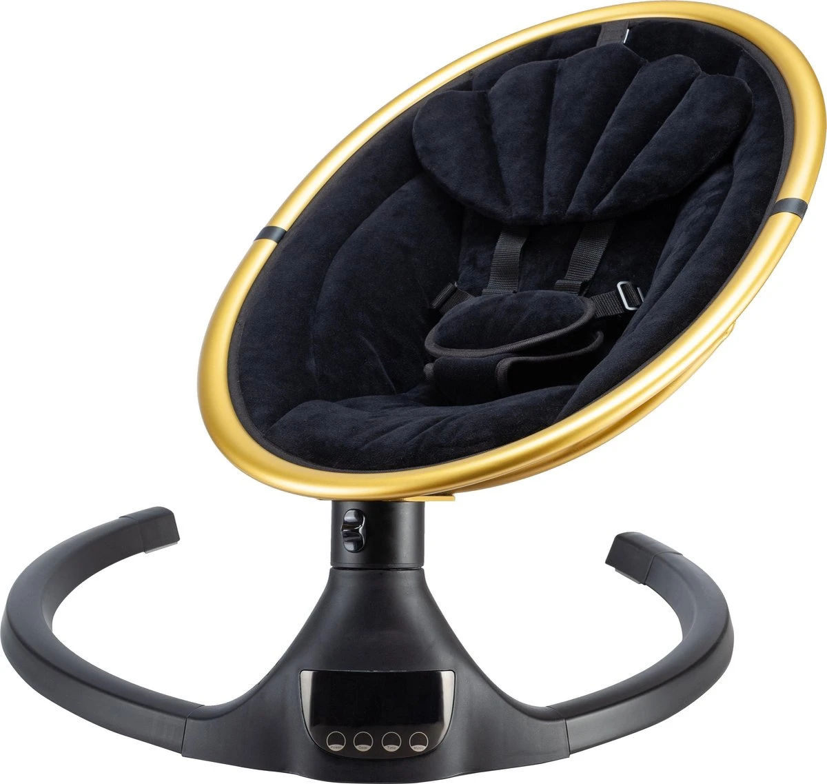 X Adventure Wipstoel Elektrisch Rocco / Schommelstoel Met Bluetoothfunctie & Afstandsbediening- Velvet Black & Gold 7 X Adventure Wipstoel Elektrisch Rocco / Schommelstoel Met Bluetoothfunctie & Afstandsbediening- Velvet Black & Gold - Afbeelding 5