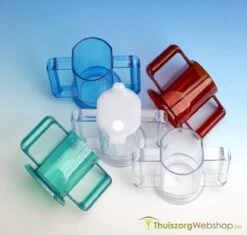 HandyCup Met Deksel - Drinkbeker Met 2 Handgrepen - Blauw - 200ml -Stokke Verkoop 1200x1142