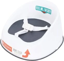Prince Lionheart Stoelverhoger Squish Seat | 18m - 5jr (60lbs) | Lichtgewicht | 3-Puntsgordel | Stevig Onderstel | Springveilige Zitting | Slipvast - Grijs