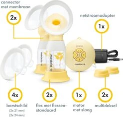 Medela Swing Maxi Flex Dubbel Elektrische Borstkolf -Stokke Verkoop 1200x1147 5