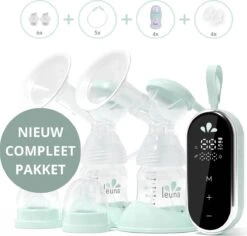Leuna Comfort Kolfset - Extra Kolfaccessoires - Elektrische Borstkolf - Dubbele Borstkolf - Oplaadbare Accu - Gemakkelijk Schoonmaken - Stille Kolf - Kolfapparaat - Kolf - Kolven