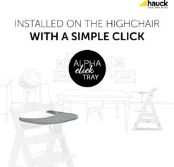 Hauck Alpha Click Tray Eet- Of Speelblad - Wit -Stokke Verkoop 1200x1150