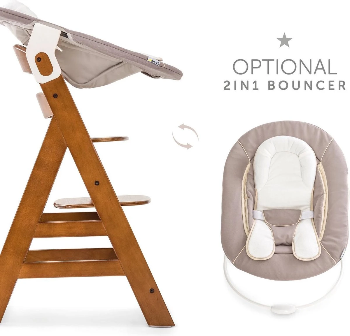 Hauck Alpha+ Kinderstoel - Walnoot 7 Hauck Alpha+ Kinderstoel - Walnoot - Afbeelding 5