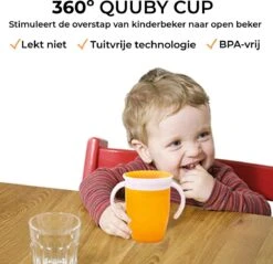 Deryan Luxe Quuby Drinkbeker 360 Trainer - Oefenbeker - Antilekbeker - Grijs -Stokke Verkoop 1200x1160 5