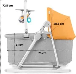 Kinderkraft Nola 5in1 Wieg - Wipstoel - Schommelstoel Peony Rose -Stokke Verkoop 1200x1165 1