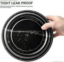 Buxibo - Ronde Maaltijd Meal Prep Containers - Bakjes Rond Met Deksel - Inhoud 900ml - Herbruikbaar Plastic Kunststof - 50 Salade Bakjes - Lunchbox - Diepvriesbakjes - Magnetron Vaatwasser Bestendig - Vershoudbakjes - Plastic Bakjes -Stokke Verkoop 1200x1165 6