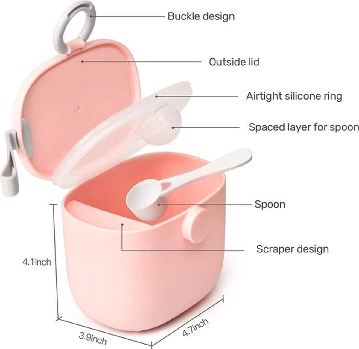 BOTC Voeding Bewaarbakjes - Bewaarbakjes Babyvoeding - Babyvoedingsaccessoires - Bewaarbus - Melkpoeder Doseerdoosjes - BPA Vrij 4 BOTC Voeding Bewaarbakjes - Bewaarbakjes Babyvoeding - Babyvoedingsaccessoires - Bewaarbus - Melkpoeder Doseerdoosjes - BPA Vrij - Afbeelding 2