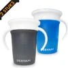 Deryan Luxe Quuby Drinkbeker 360 Trainer - Oefenbeker - Antilekbeker - 2 Stuks - Grijs / Blauw