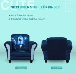 HOMCOM Kinderbank Mini Sofa Stoel Met Houten Structuur Antislip Voeten 310-038 -Stokke Verkoop 1200x1172 4