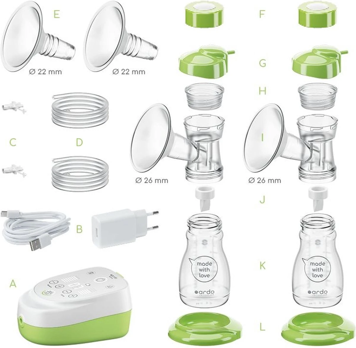 Ardo Alyssa Dubbele Elektrische Borstkolf 5 Ardo Alyssa Dubbele Elektrische Borstkolf - Afbeelding 3