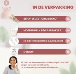 Felin Handsfree Borstkolf - Dubbele Draadloze Elektrische Borstkolf - Inclusief 30 Moedermelk Bewaarzakjes, 3 Maten Borstschildverkleiners & E-Book 16 Felin Handsfree Borstkolf - Dubbele Draadloze Elektrische Borstkolf - Inclusief 30 Moedermelk Bewaarzakjes, 3 Maten Borstschildverkleiners & E-Book -Stokke Verkoop 1200x1176 6