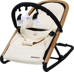 Deryan Rocker Wipstoel - Luxe 2-in-1 - Nougat/Cream