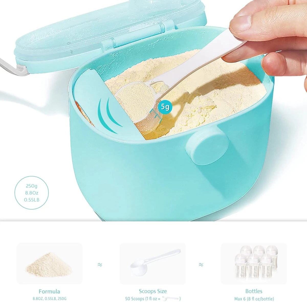 BOTC Bewaarbakjes Babyvoeding - Bewaarbakjes Babyvoeding - Bewaarbus - Melkpoeder Doseerdoosjes - BPA Vrij 4 BOTC Bewaarbakjes Babyvoeding - Bewaarbakjes Babyvoeding - Bewaarbus - Melkpoeder Doseerdoosjes - BPA Vrij - Afbeelding 2