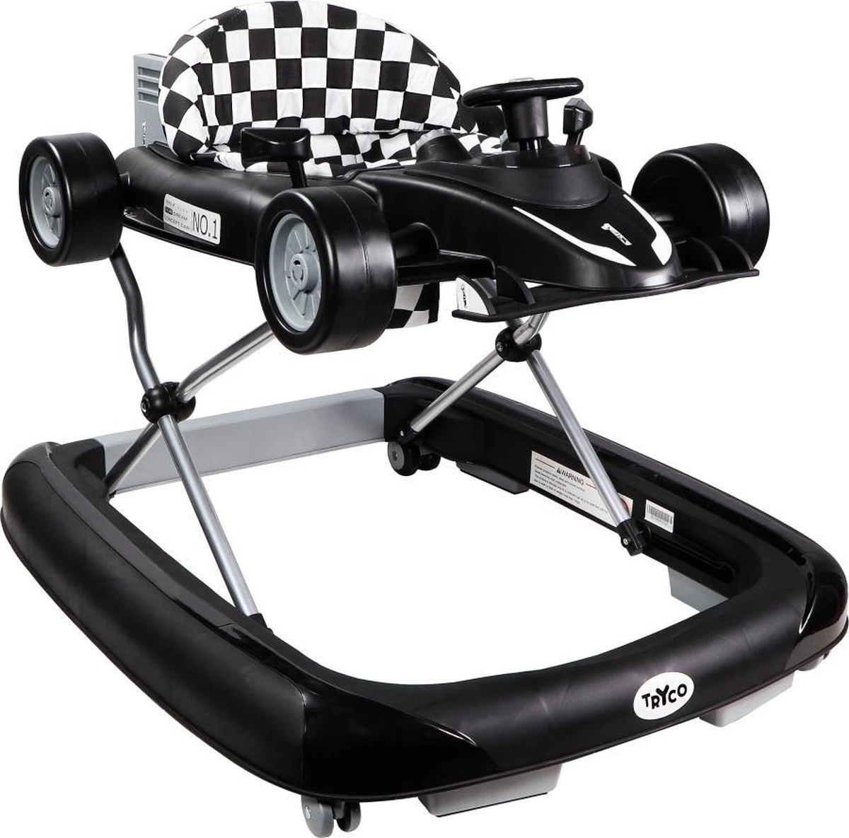 Tryco F1 Racer Loopstoel - 2-in-1 Loopstoel En Loopwagen - Wit - Met Geluid 18 Tryco F1 Racer Loopstoel - 2-in-1 Loopstoel En Loopwagen - Wit - Met Geluid - Afbeelding 16