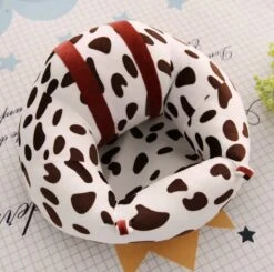 AdomniaGoods - Baby Zitkussen - Baby Zitstoel - Kinderstoel - Baby Sofa - Baby Zitzak - Zit Ontwikkeling - Koe.