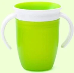 Oefenbeker - Peuter - 360° Drinkbeker - Antispil - Drinkbeker - Met Handvaten - GROEN