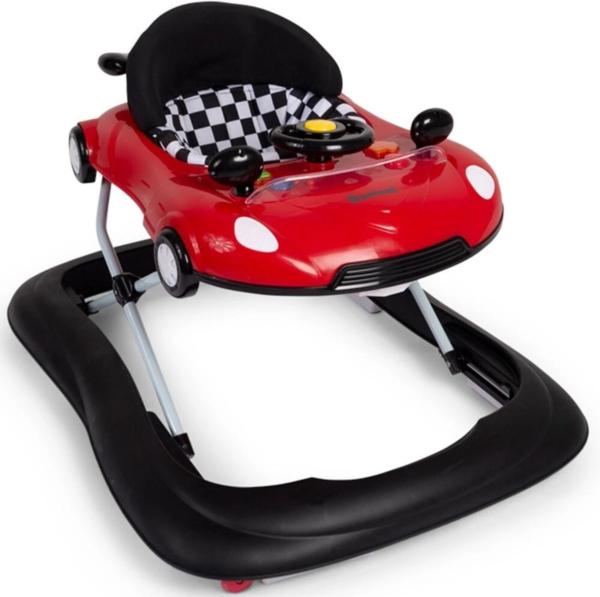 Baninni Loopstoel Elvio Rood Zwart 3 Baninni Loopstoel Elvio Rood Zwart