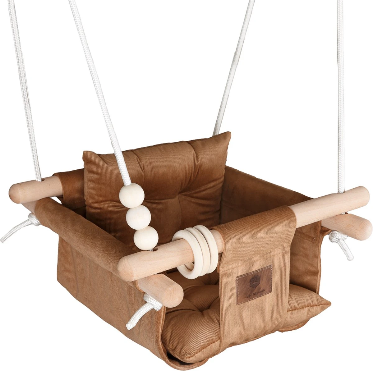 Baby / Kinder Schommel Voor Binnen Of Buiten! - Luxe Baby Swing Corduroy - Ribstof Bruin - Ribfluweel - Schommelstoel Inclusief Kussens, Bevestigingsmaterialen En Veiligheidsriem 3 Baby / Kinder Schommel Voor Binnen Of Buiten! - Luxe Baby Swing Corduroy - Ribstof Bruin - Ribfluweel - Schommelstoel Inclusief Kussens, Bevestigingsmaterialen En Veiligheidsriem
