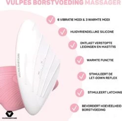 Vulpes BabyCare® Borstmassage Apparaat - Borstvoeding Stimulatie - Borstschelp - Borstkolf - 2-in-1 Warmte & Vibratie - Verstopte Kanalen - Mastitis - Stimuleert Bij Borstvoeding & Kolven -Stokke Verkoop 1200x1196 12