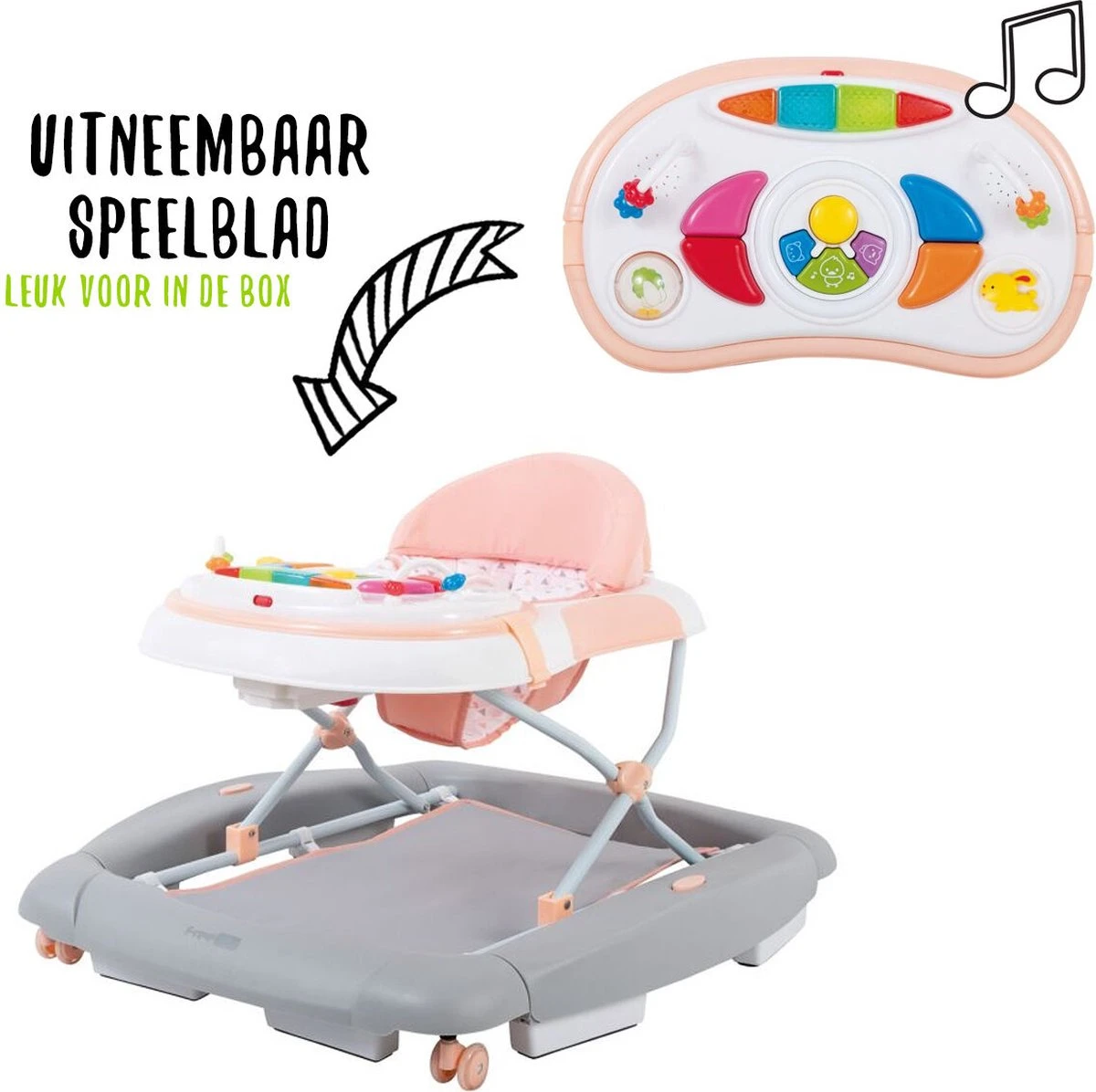 Loopstoel FreeOn Happy Piano Roze (incl. Schommelfunctie) 4 Loopstoel FreeOn Happy Piano Roze (incl. Schommelfunctie) - Afbeelding 2