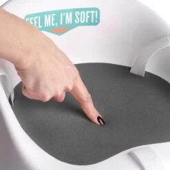 Prince Lionheart Stoelverhoger Squish Seat | 18m - 5jr (60lbs) | Lichtgewicht | 3-Puntsgordel | Stevig Onderstel | Springveilige Zitting | Slipvast - Grijs -Stokke Verkoop 1200x1199