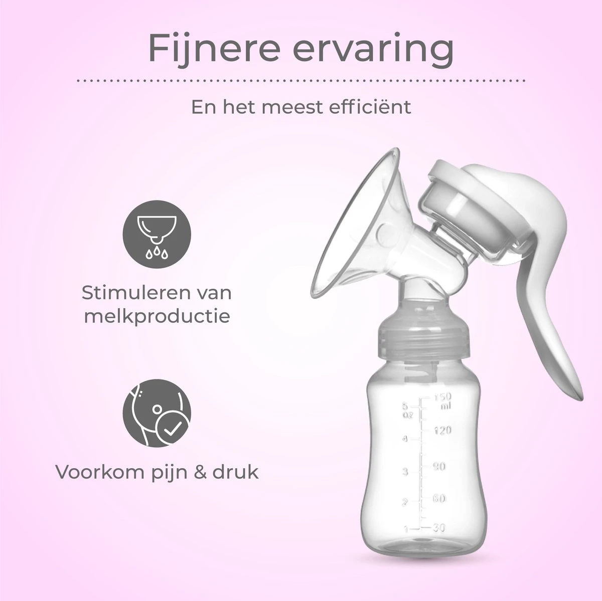 Nuvance - Draagbare Borstkolf - Inclusief Melkfles - 180ml - Handkolf - Kolfapparaten - Borstvoeding - BPA Vrij 5 Nuvance - Draagbare Borstkolf - Inclusief Melkfles - 180ml - Handkolf - Kolfapparaten - Borstvoeding - BPA Vrij - Afbeelding 3