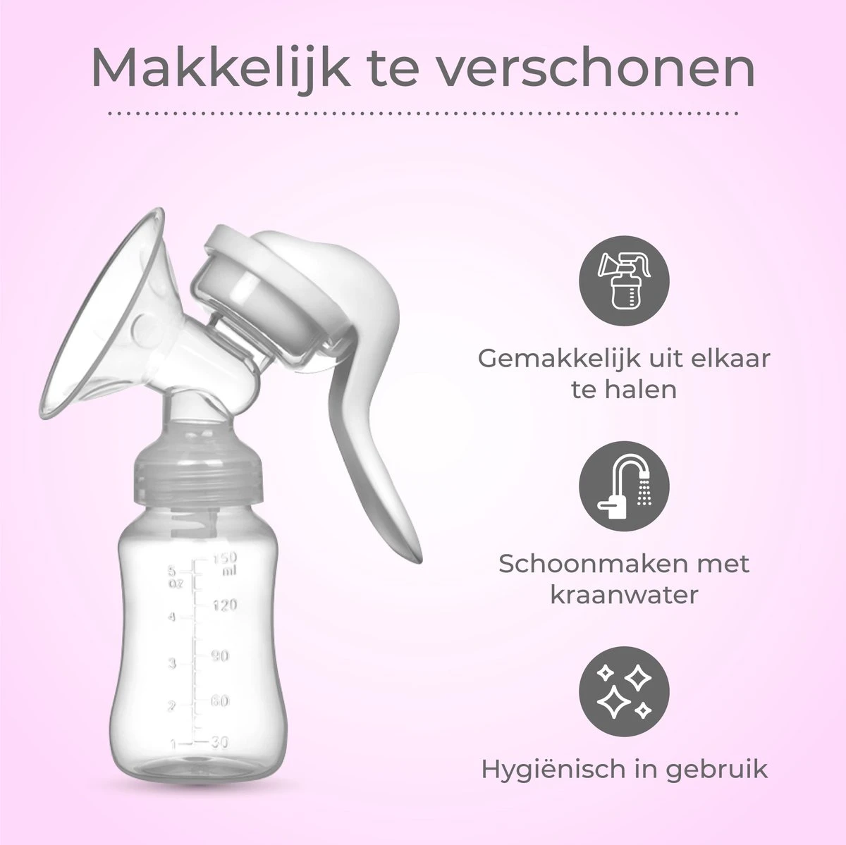 Nuvance - Draagbare Borstkolf - Inclusief Melkfles - 180ml - Handkolf - Kolfapparaten - Borstvoeding - BPA Vrij 8 Nuvance - Draagbare Borstkolf - Inclusief Melkfles - 180ml - Handkolf - Kolfapparaten - Borstvoeding - BPA Vrij - Afbeelding 6